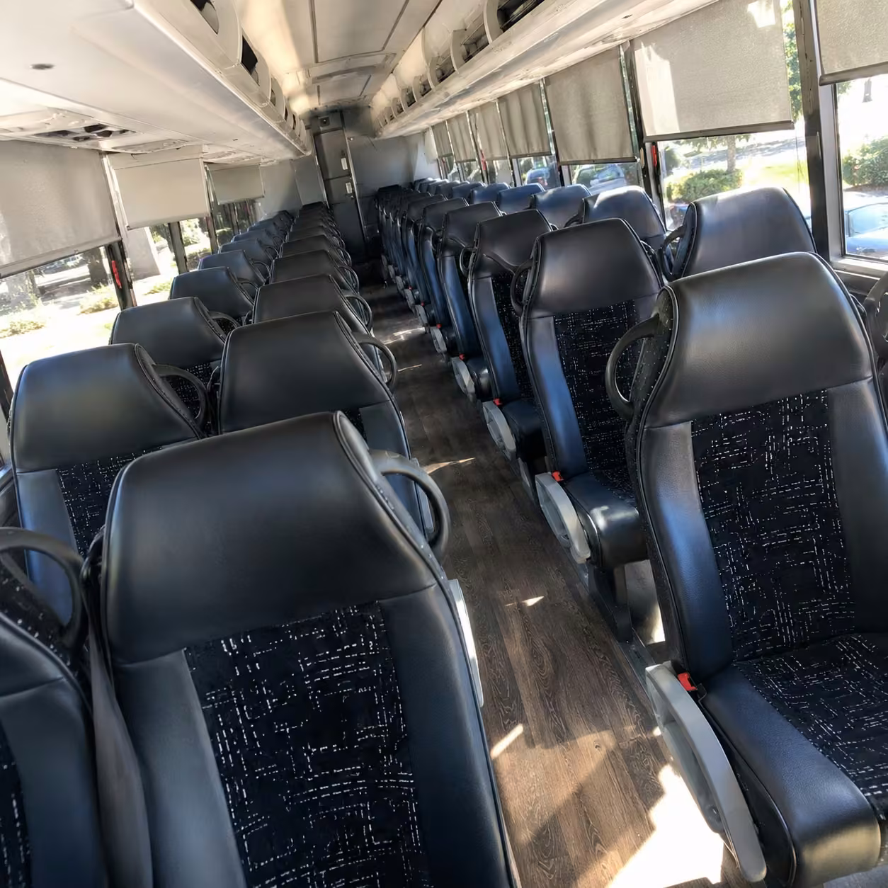 40 56 passenger charter bus interior