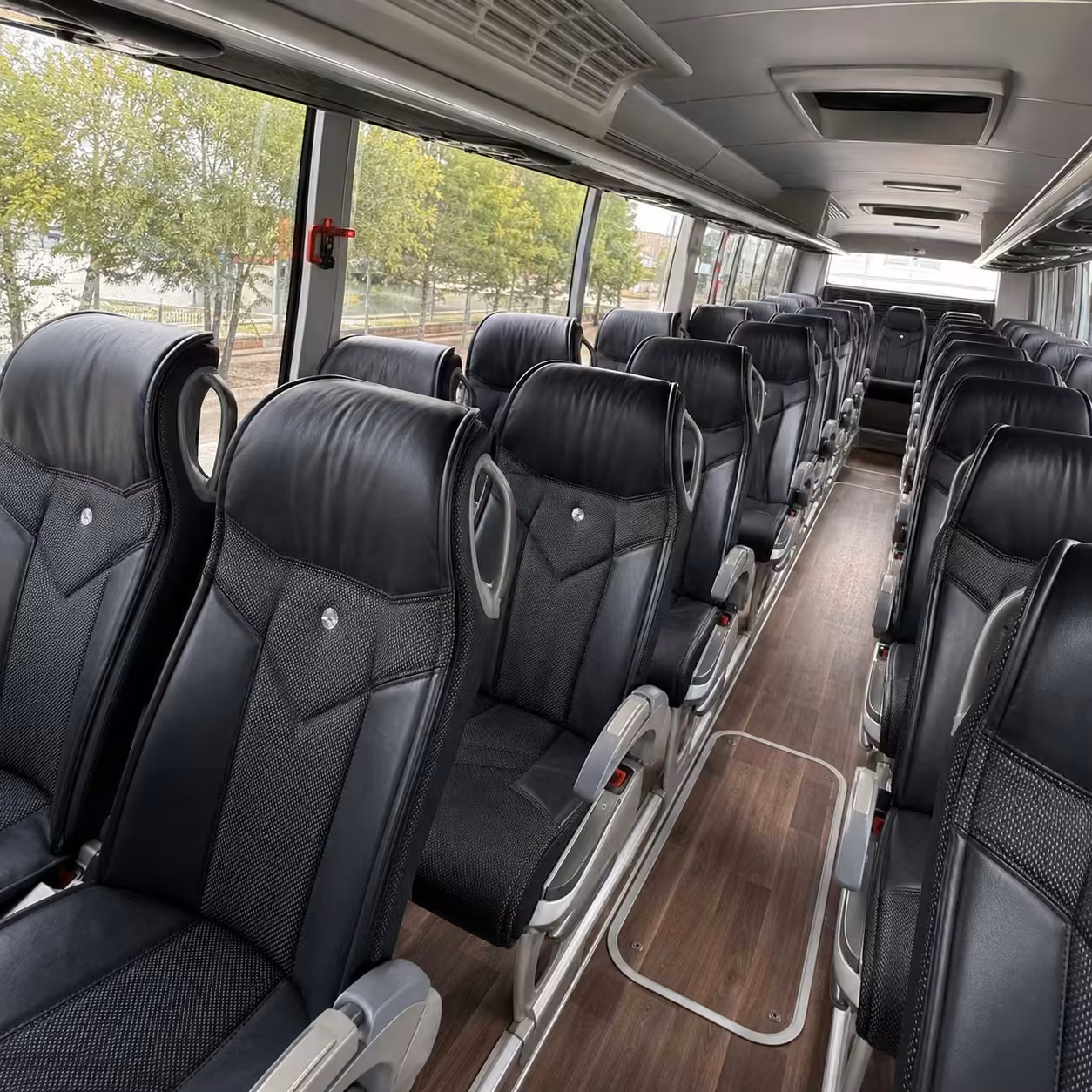 dallas charter bus interior